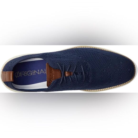 Cole Haan OG Grand Stitchlite Wing Ox 11M Navy Ivory Knit Oxford C27960 main image 5